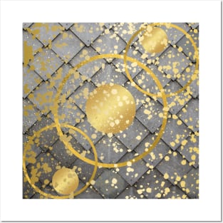 Geometric Golden Circle Abstract Posters and Art